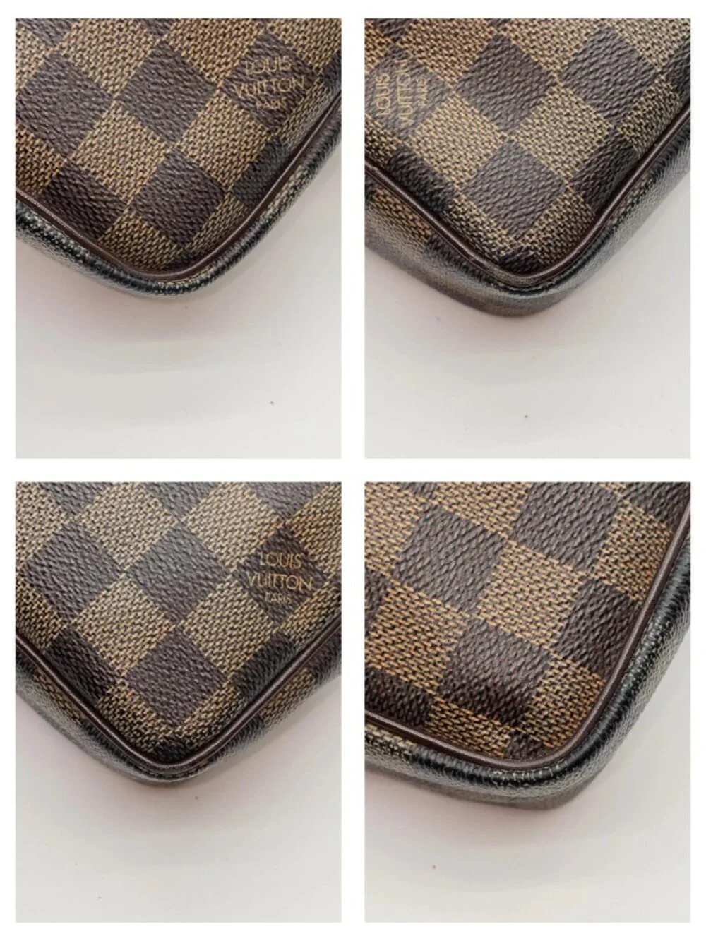 Authentic Louis Vuitton Pochette Billet Macao Damier Ebene Clutch Wristlet - Picture 7 of 16